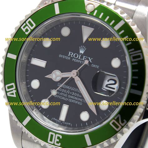 rolex ghiera verde listino|rolex lunetta sottomarina.